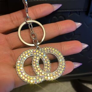 Elegant Bling Silver Keychain/ Bag Charm